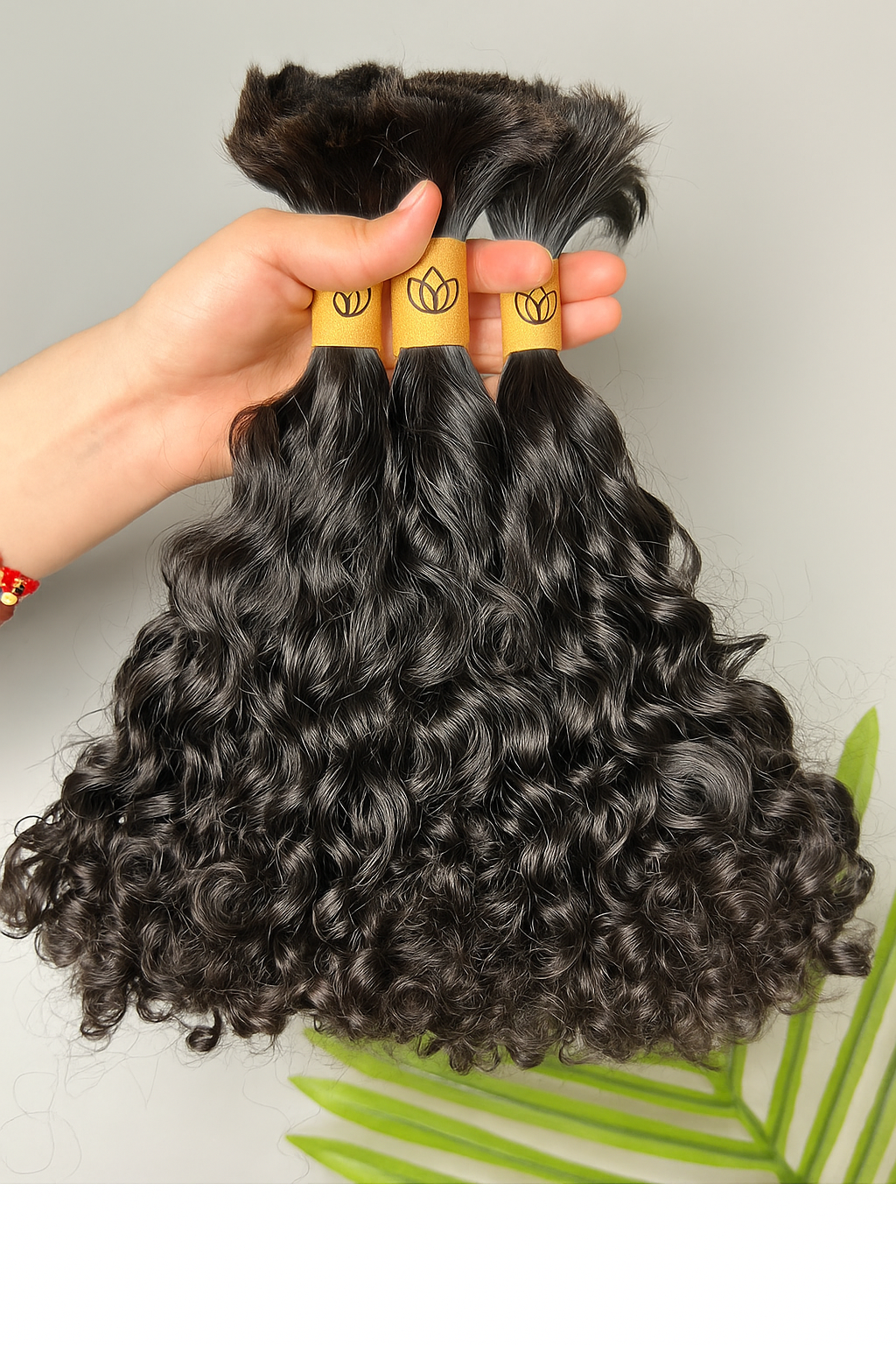 Bundled Pure Virgin Base Curls / 100 grams (HUMAN HAIR BULK)