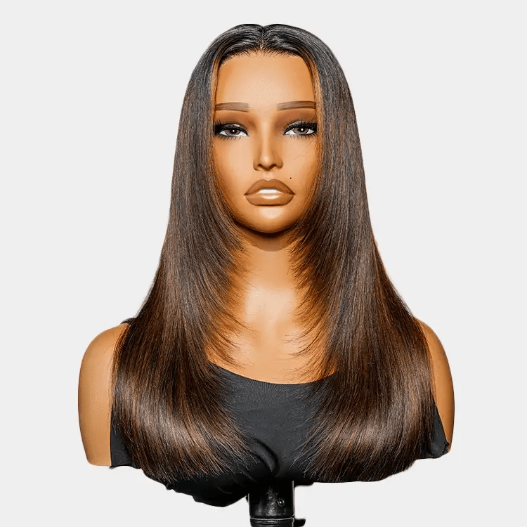 Selena Highlight Straight™ – 18″ Double-Drawn Layered Wig