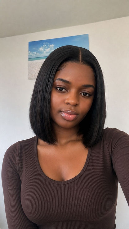 Glueless Bob Wig with 13 x 4 Frontal