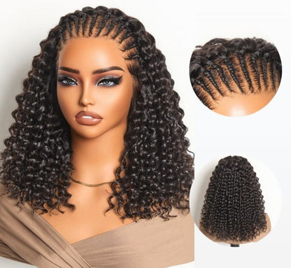 Knotless Fulani Deep Wave Braids