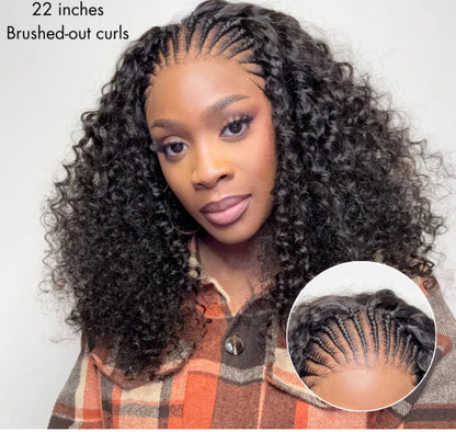 Knotless Fulani Deep Wave Braids