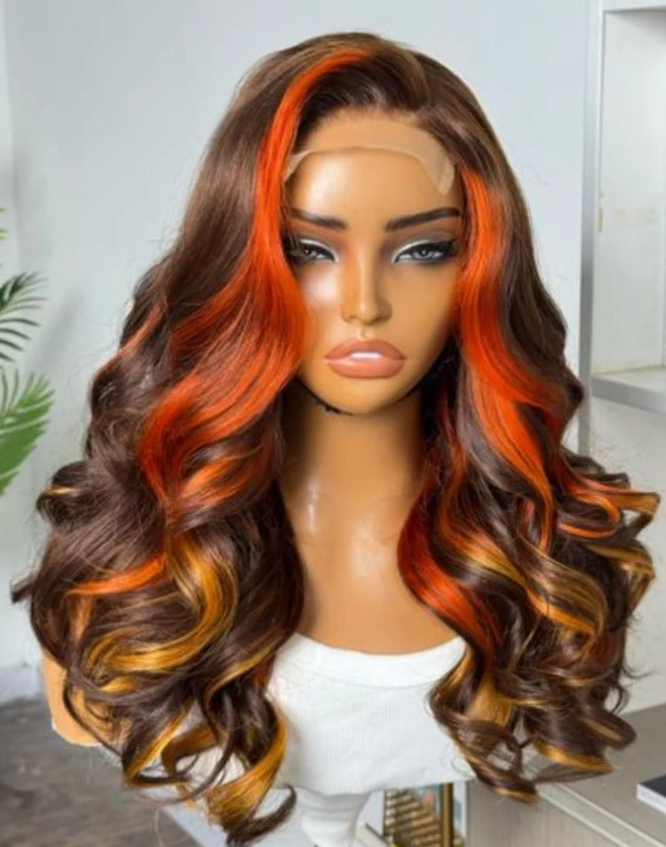 Sunset Glow Bouncy Wig – 4x4 Closure | 20"