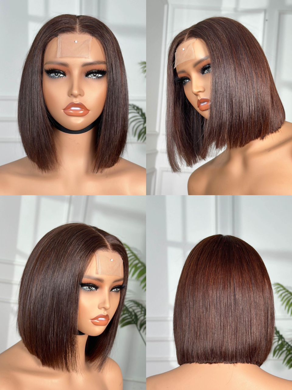 Sienna Chocolate Bob™ – 10″ 4×4 Lace Closure Wig