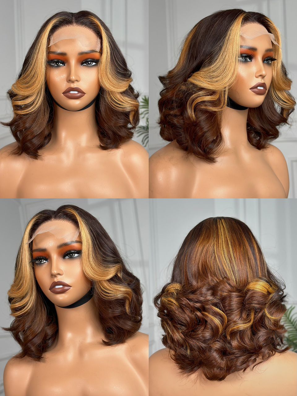 Color Bouncy 4×4 Lace Wig