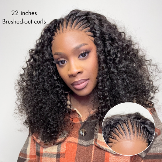 13x4 HD Lace knotless Fulani Braided Wig