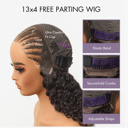 13x4 HD Lace knotless Fulani Braided Wig