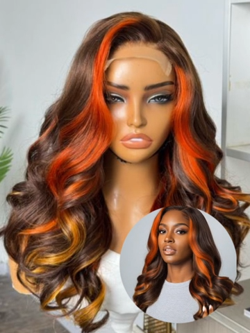 Sunset Glow Bouncy Wig – 4x4 Closure | 20"